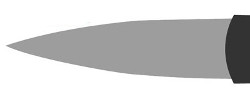 Needle point knife blade shape