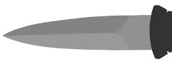 Spear point type of knife blade