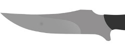 Trailing point knife blade type